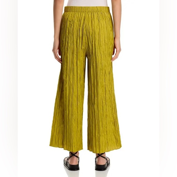 NWT Eileen Fisher Crushed Silk Wide Leg Ankle Pants Sz PS - Picture 2 of 10